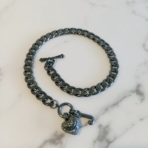 Juicy Couture Bling Gunmetal Pendant Chain